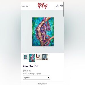 Colorful Monkey Art Print